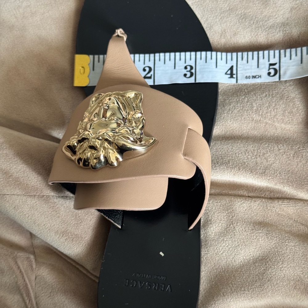 Versace tan gold Medusa sandals - Picture 11 of 15